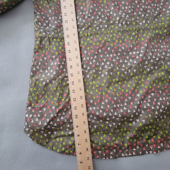 MOSSIMO SUPPLY CO Zip Up Multicolor Print Hooded Windbreaker Jacket Women's L - Picture 4 of 11